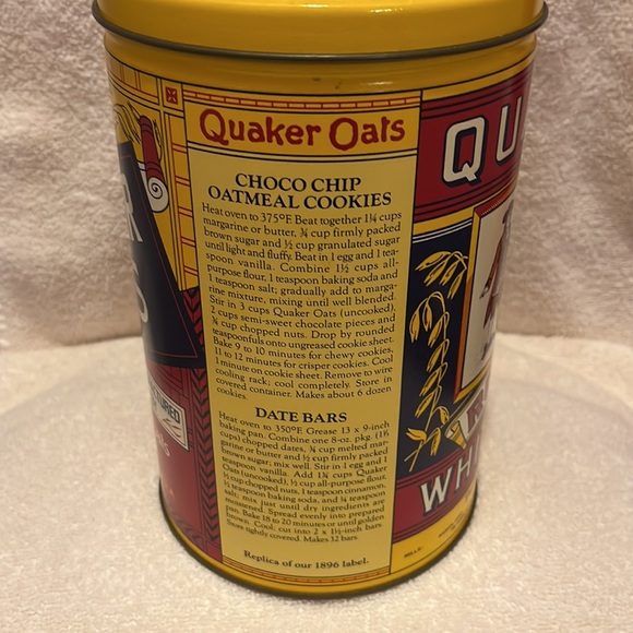 Vintage Quaker Oats Can - Picture 2 of 7